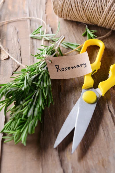 Rosemary on table close-up — Stock Photo, Image