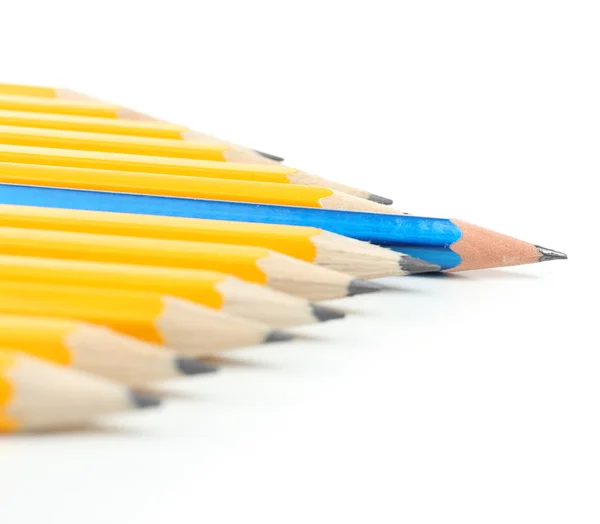 Individuality concept. Pencils isolated on white — Stock Photo, Image