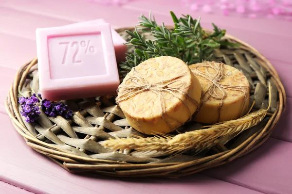 Bars of natural soap — Stock Photo, Image