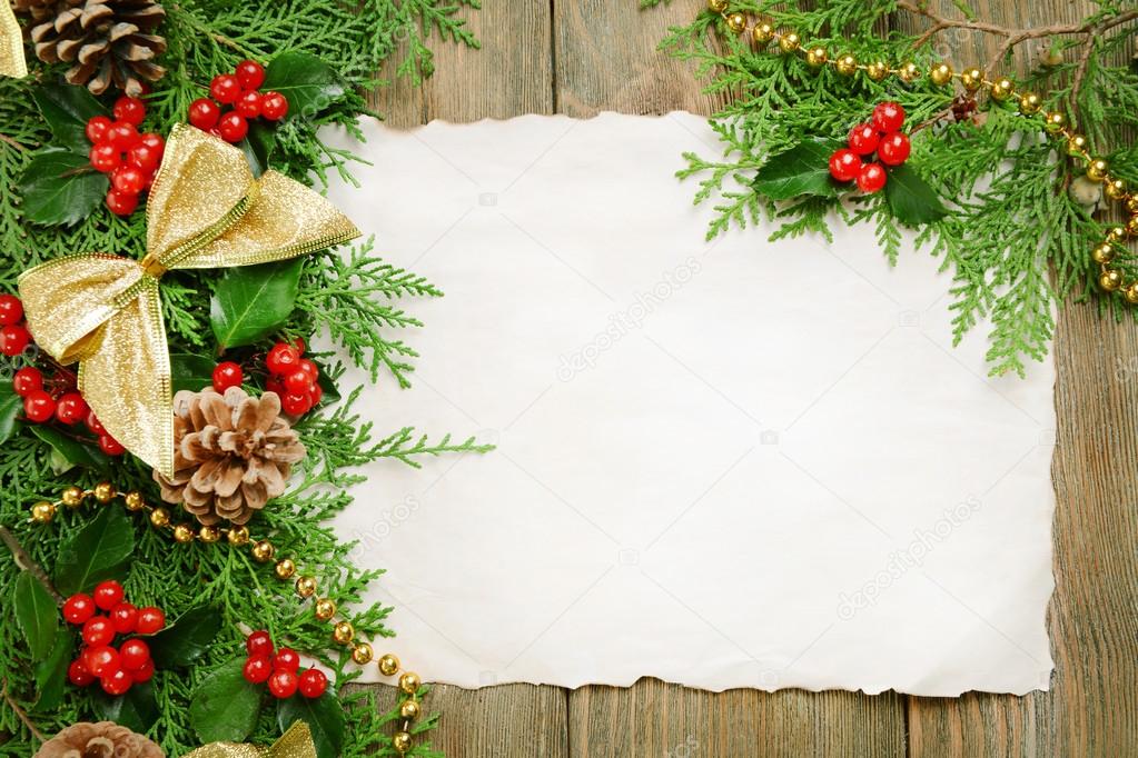Christmas decoration with paper sheet