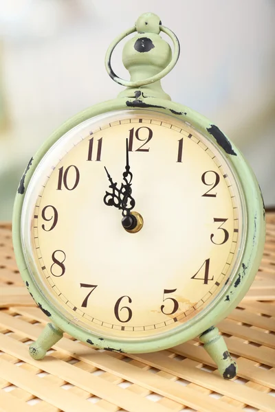 Retro alarm on table, close up — Stock Photo, Image