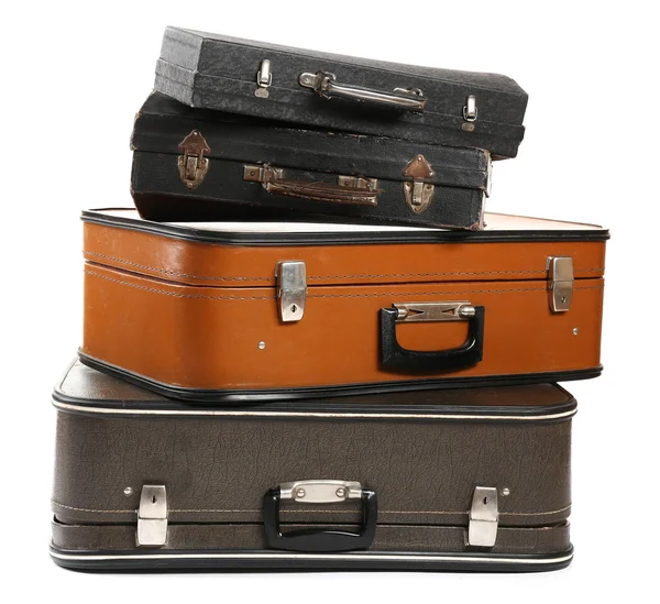 Vintage old travel suitcases — Stock Photo, Image