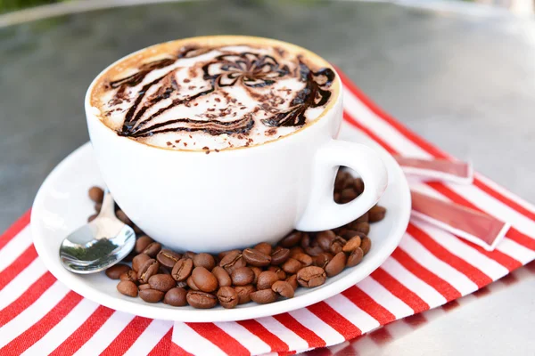 Taza de café con dibujo lindo — Foto de Stock