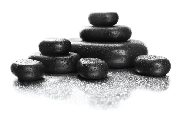 Pedras de spa com gotas — Fotografia de Stock