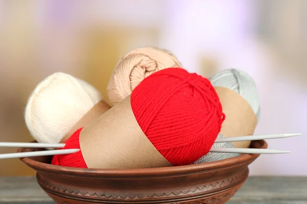 編み針と毛糸 — ストック写真
