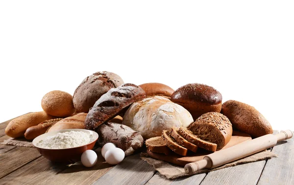 Fresh bread on table — Stock Photo, Image