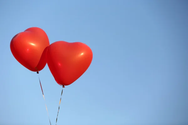 Love heart balloons — Stock Photo, Image