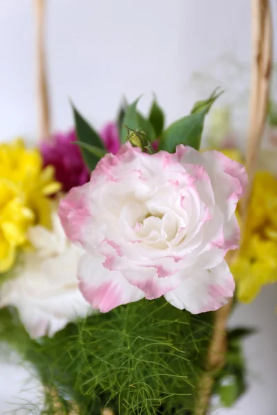 Flowers in basket — Stock Photo, Image