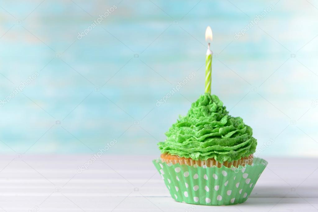 Delicious birthday cupcake