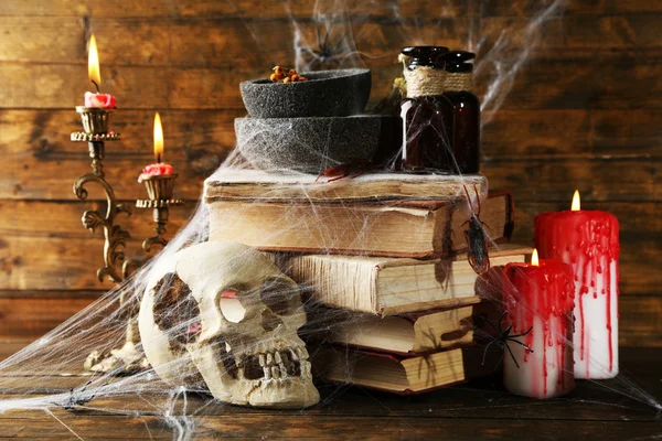 Cadılar Bayramı için korkunç natürmort — Stok fotoğraf