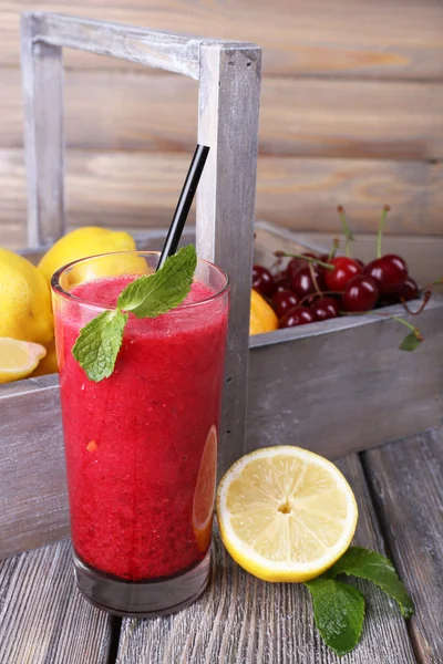 Fresh cold cherry cocktail — Stock Photo, Image
