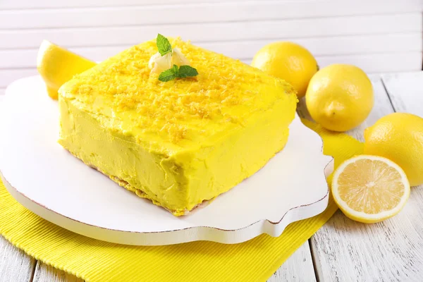 Leckerer Zitronenkuchen — Stockfoto