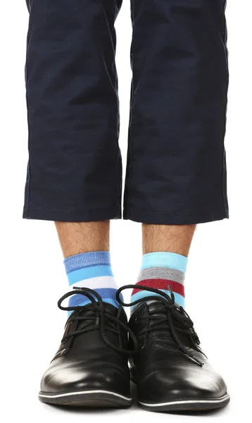 Dostum bacak kıyafetli ve renkli çorap — Stok fotoğraf