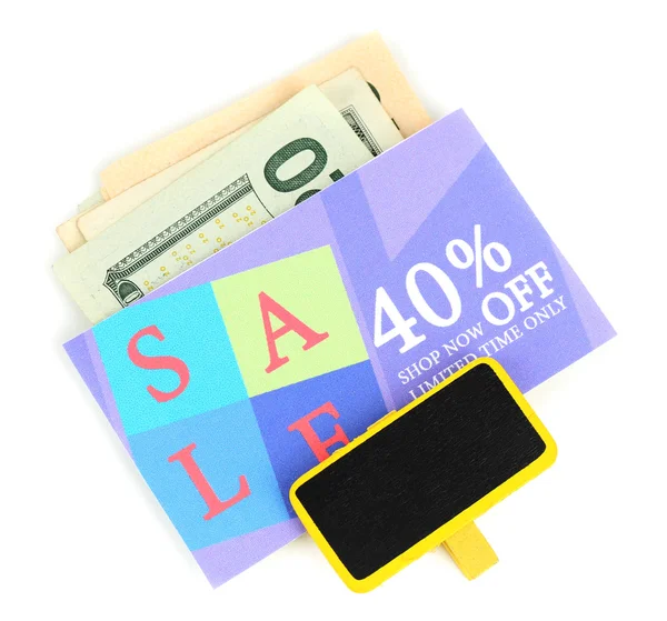 Set of cut coupons for shopping — Stock Photo, Image