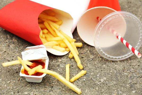 Fast-Food-Abfall — Stockfoto