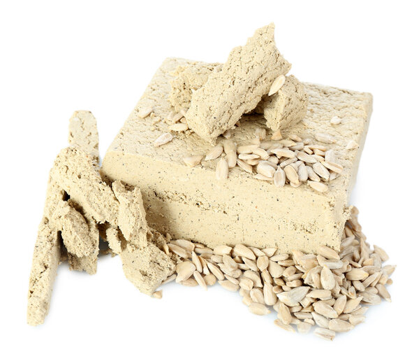 Sunflower halva isolated on  white background