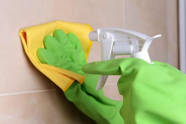 Cleaning tiles close-up — Stock Photo, Image