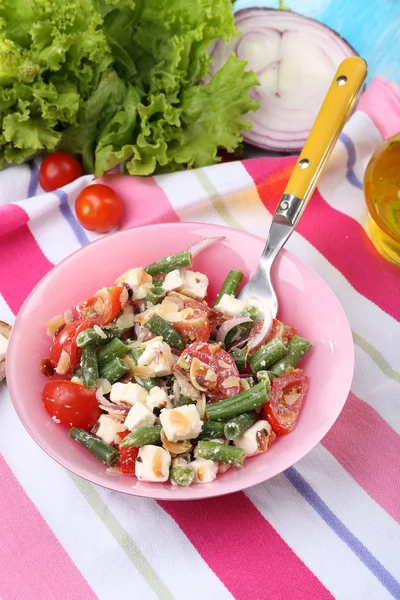 Breakfast with vegetable salad — Stock Photo, Image
