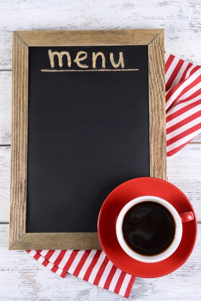 Beschriftungsmenü auf der Tafel — Stockfoto