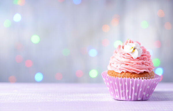 Delicious birthday cupcake
