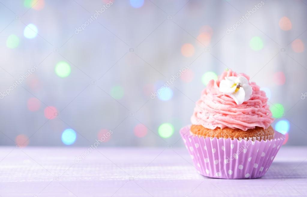 Delicious birthday cupcake