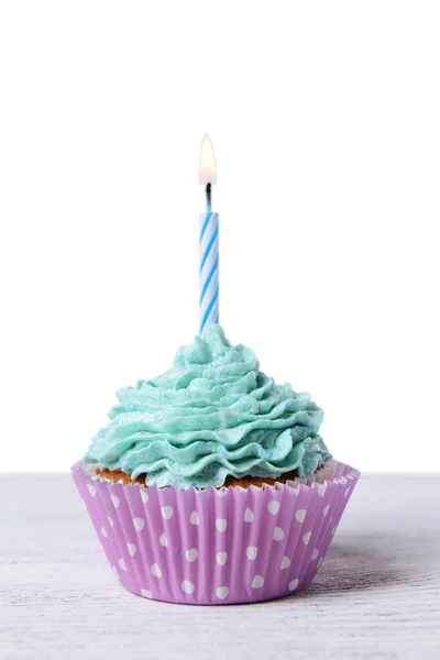 Delicious birthday cupcake — Stock Photo, Image