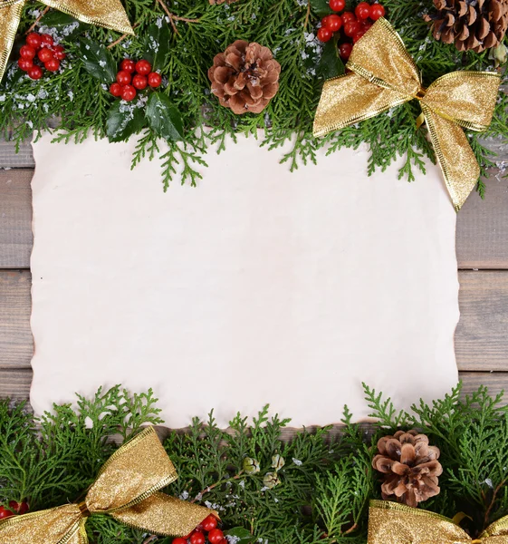 Christmas decoration with paper sheet — Stock Photo, Image