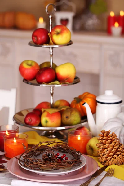 Mesa de servicio festiva de otoño — Foto de Stock