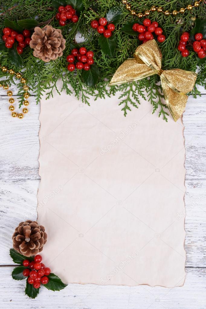 Christmas decoration with paper sheet Stock Photo by ©belchonock 57246167