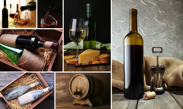 Collage de vino —  Fotos de Stock