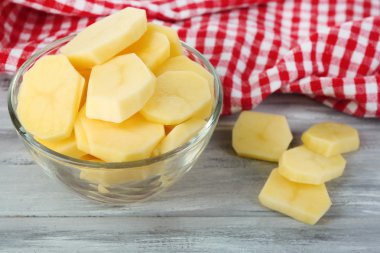 ham soyulmuş patates