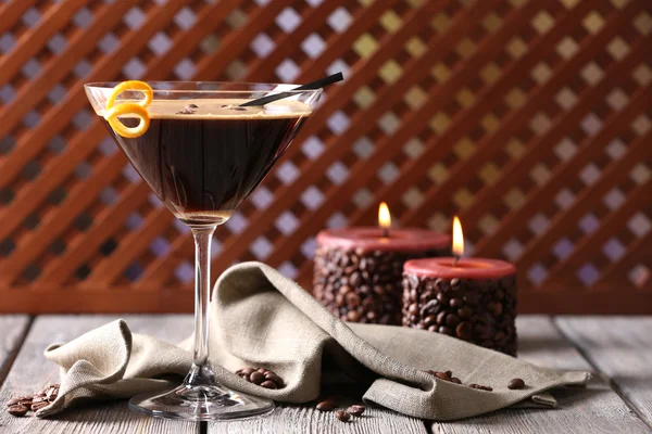 Espresso cocktail geserveerd op tafel — Stockfoto