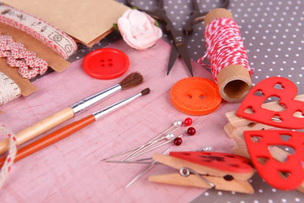 Scrapbooking craft materials — Stock Photo, Image