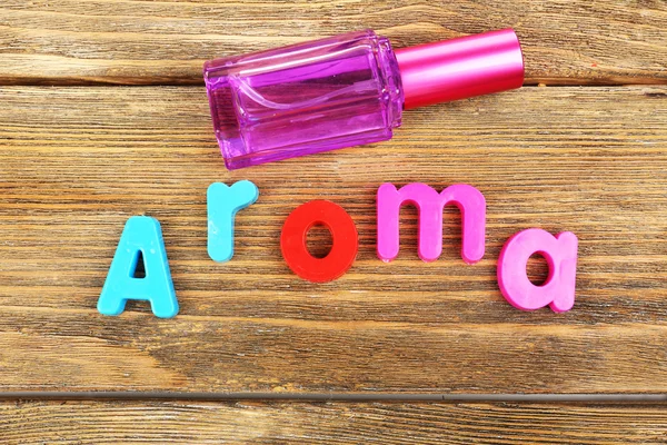 Aroma word formed with colorful letters — Stock Photo, Image