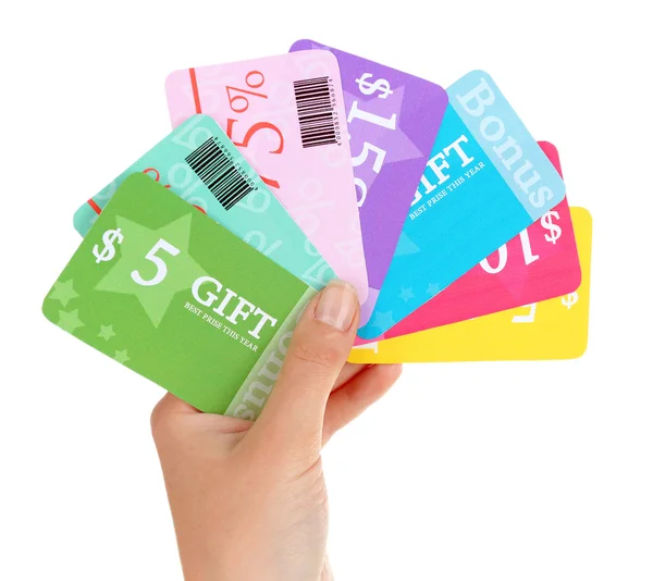 Set of coupons for shopping — Stock Photo, Image