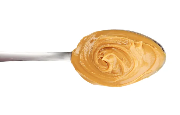 Cremige Erdnussbutter — Stockfoto