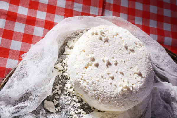 Queso de cabaña en gasa —  Fotos de Stock