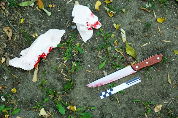 Bloody knife — Stock Photo, Image