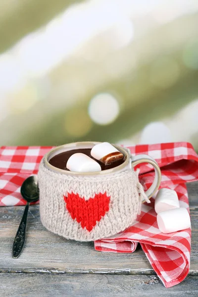 Cup of tasty hot cocoa — Stock Photo, Image