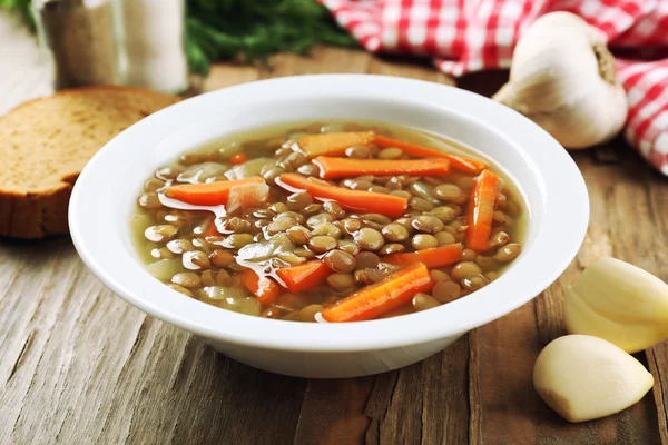 Deliziosa zuppa di lenticchie — Foto Stock