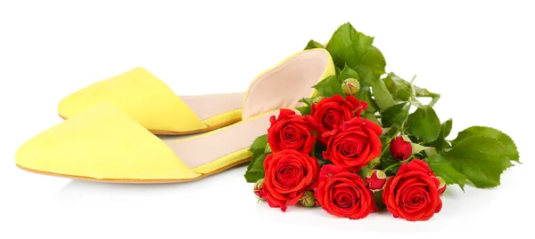 Scarpe donna con fiori — Foto Stock