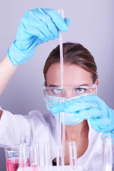 Assistant making medical test — Stock Photo, Image