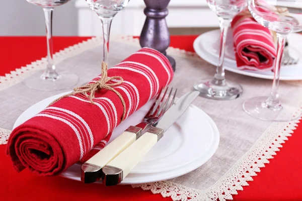 Cenário de mesa festiva — Fotografia de Stock