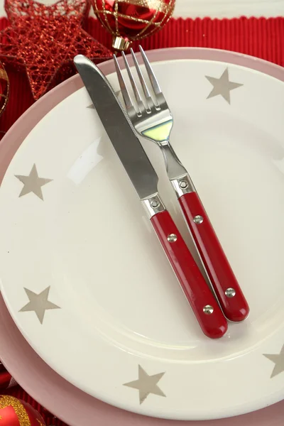 Serving Christmas table — Stock Photo, Image