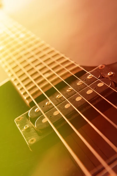 Guitarra elétrica close-up — Fotografia de Stock