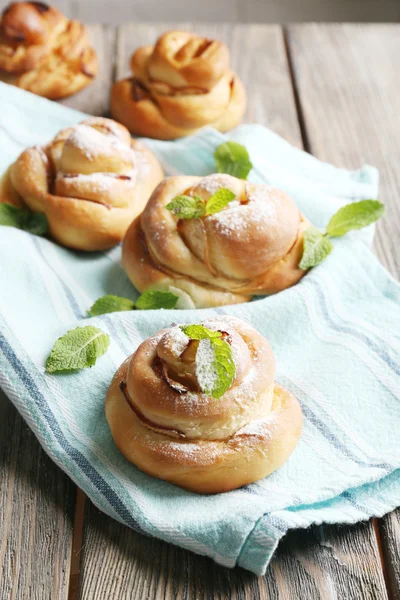 Tasty buns with berries — Stock Photo, Image