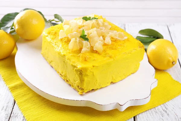 Chutný citrónový dort — Stock fotografie