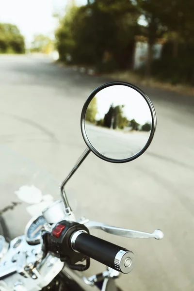 Detalhe da moto do motor, close-up — Fotografia de Stock