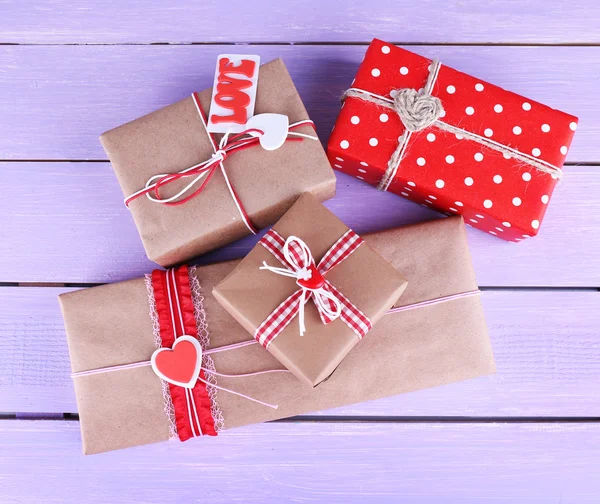 Four gift boxes — Stock Photo, Image