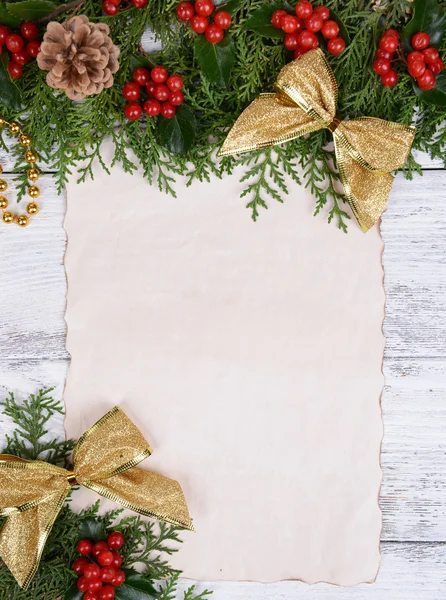 Christmas decoration with paper sheet — Stock Photo, Image